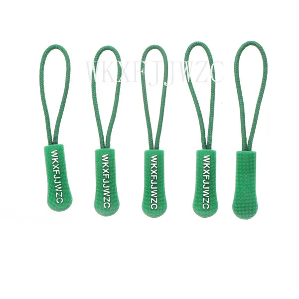 20pcs Grass Green Zipper Pulls Strong  Nylon Cord Non-slip with  Rubber Gripper Pull To Fit Any Zipper Materials-Zipper Fixer