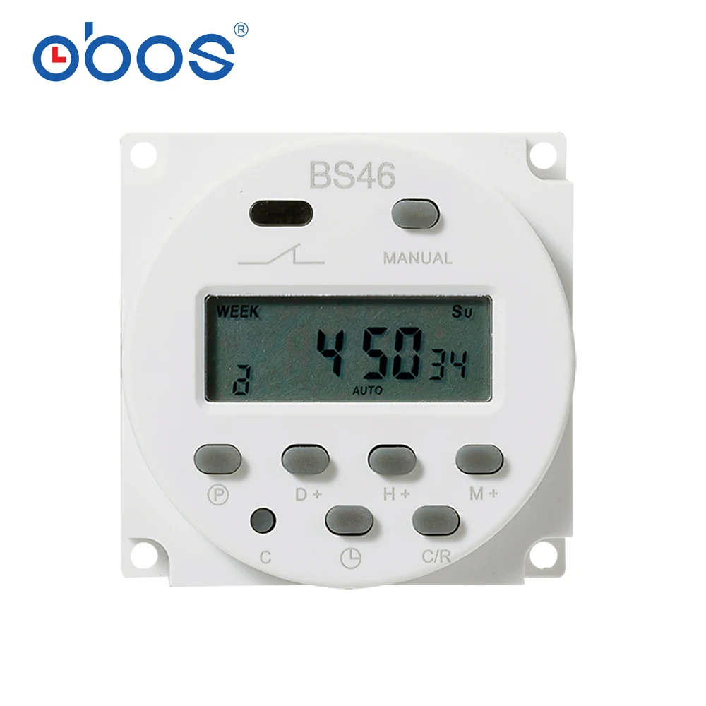 LCD امدادات الطاقة الرقمية 12 فولت/24 فولت/110 فولت/220 فولت التيار المتناوب/تيار مستمر 7-day عداد توقيت قابل للبرمجة الوقت التبديل و CN101 الحالي 16A