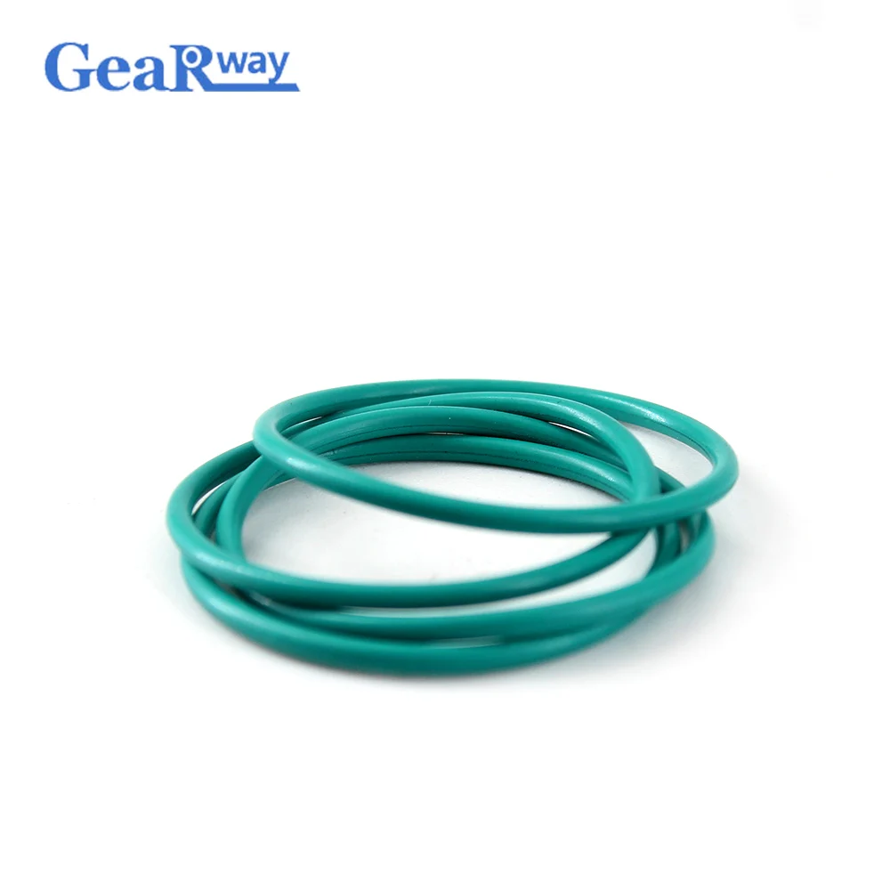 Gearway 1.8mm thickness O Ring Seal Gasket Green FKM O Ring Sealing 31.5/32.5/33.5/63/65/67mm ID O Ring Seal Washer