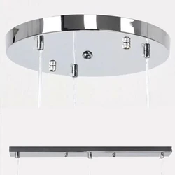 One/Three Lamps Chandeliers Ceiling Plate Base High-grade Light Round Plate Chrome Round Rectangular Chandelier Canopy Plate