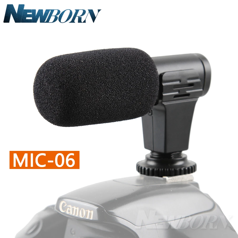 MIC-06 Mobile Phone Microphone Video Mic For iPhone Samsung Smartphone with Wind Muff Handheld F-mount Clip 3.5MM Phone Camera