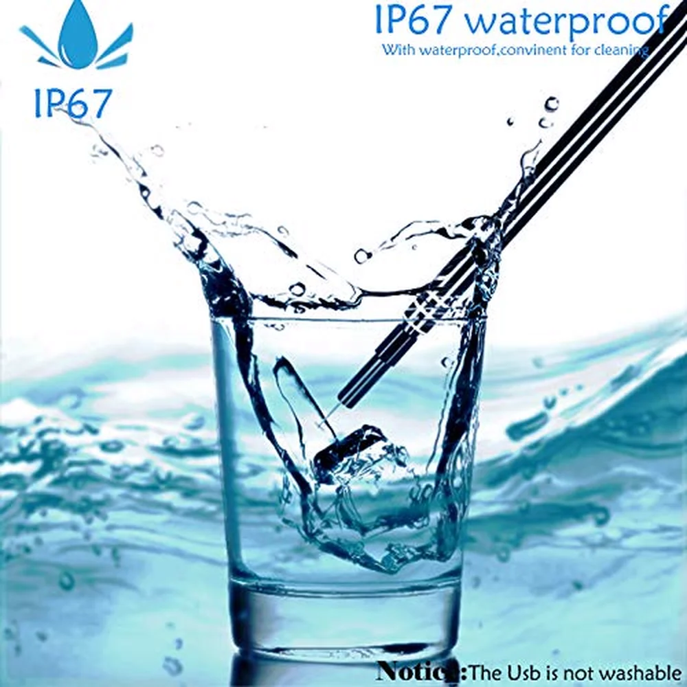 3 In 1 6Led 5.5mm 30W IP67 Waterproof Endoscope Ear Cleaner Inspection Borescope Health Care Tool for Android PC Ipad