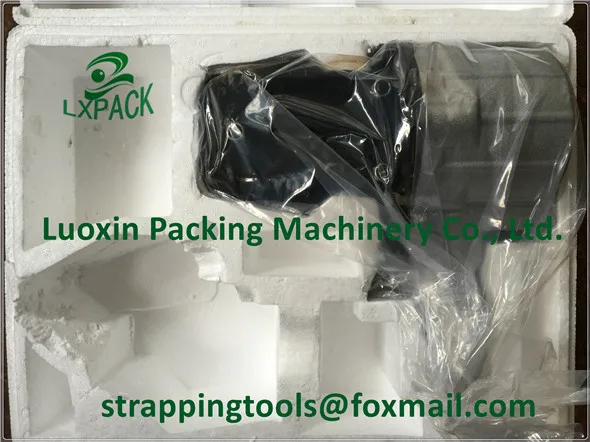 

LX-PACK Brand hand tools Steel strapping with seals Pneumatic tensioner and sealers Push type sealing for round packages