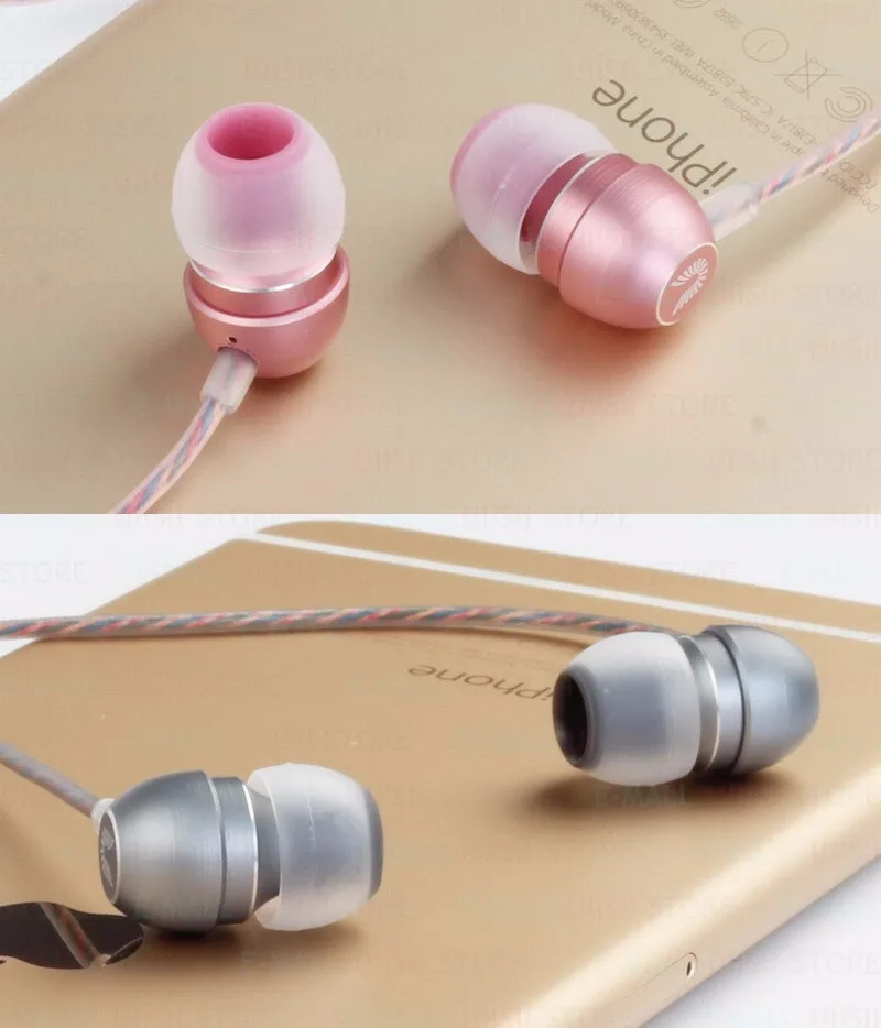 UiiSii HM7/HM6 In-Ear หูฟังโลหะสเตอริโอ Super Bass หูฟังพร้อมไมโครโฟน3.5มม.สำหรับ iPhone/samsung IOS โทรศัพท์ Android