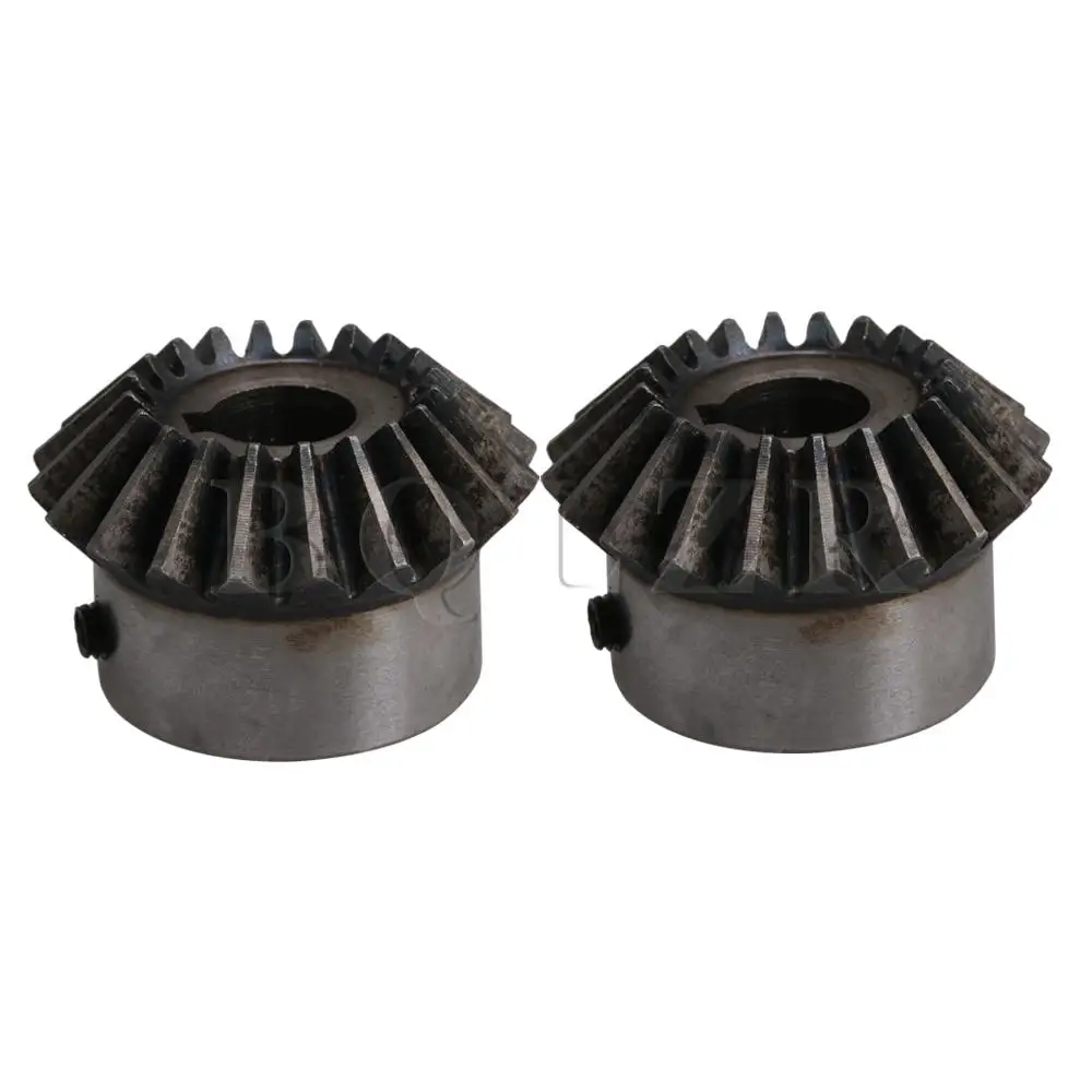 

BQLZR 2 Pieces 2 Mode 20T 12mm Hole Diameter 45# Steel Bevel Gear 1:1 Ratio