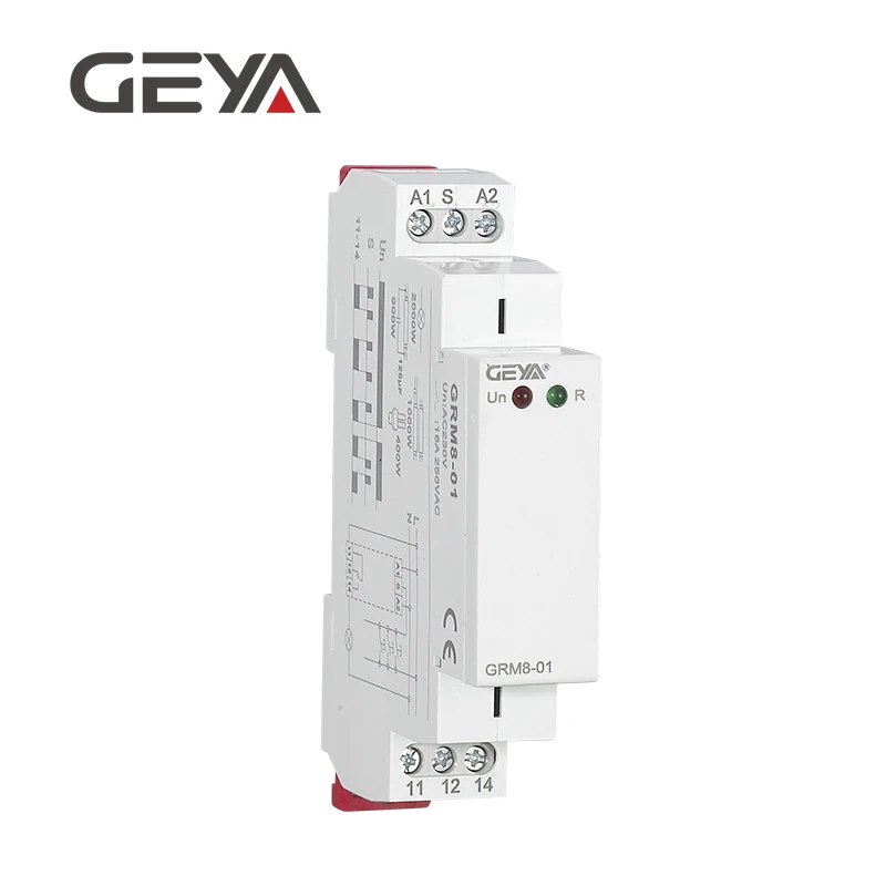 Din Rail 3 Phase SPDT 16A AC 230V DC 12V 24V Impluse Relay Electronic Step Relay Memory Latching Relay GRM8