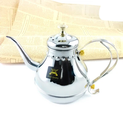 1pcs 1.2L Silver Palace Retro style Tea and Coffee Drip Kettle pot stainless steel gooseneck spout Kettle hot water for Barista