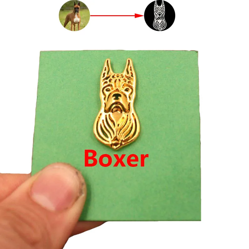Mdogm Boxer Dog Animal Brooches And Pins  Suit Cute Metal Funny Small Father Collar Badges Shirt Gift For Male Men B080