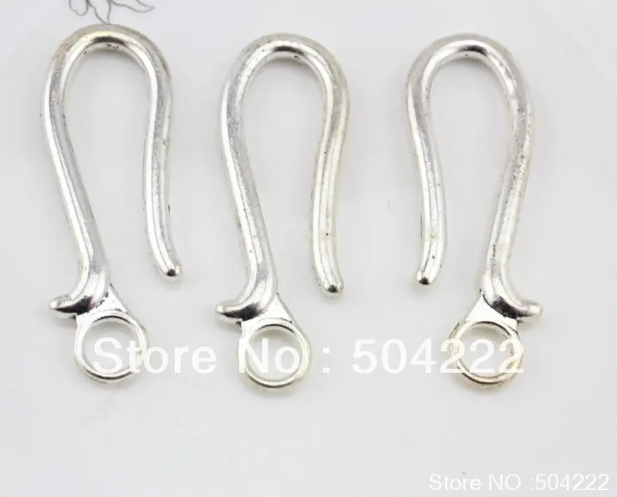 2pcs large Hook toggle clasp bronze or antique silver zinc  alloy  jewelry accessory  71X24MM