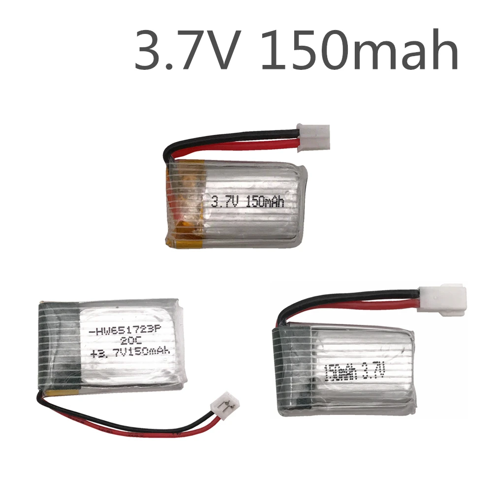 4pcs Limskey 3.7V 150mAh For H20 H8 H36 F36 U207  S107 S107G Mini Lipo Battery 4pcs for H8 Mini H48 Quadcopter Plane Helicopter