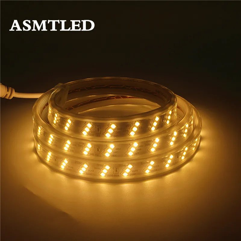 

New Waterproof IP67 SMD 2835 LED Strip 220v 230v Tamp Rope Light 1m-50m LED Flexible 2835 three row 180leds/m Outdoor decoration