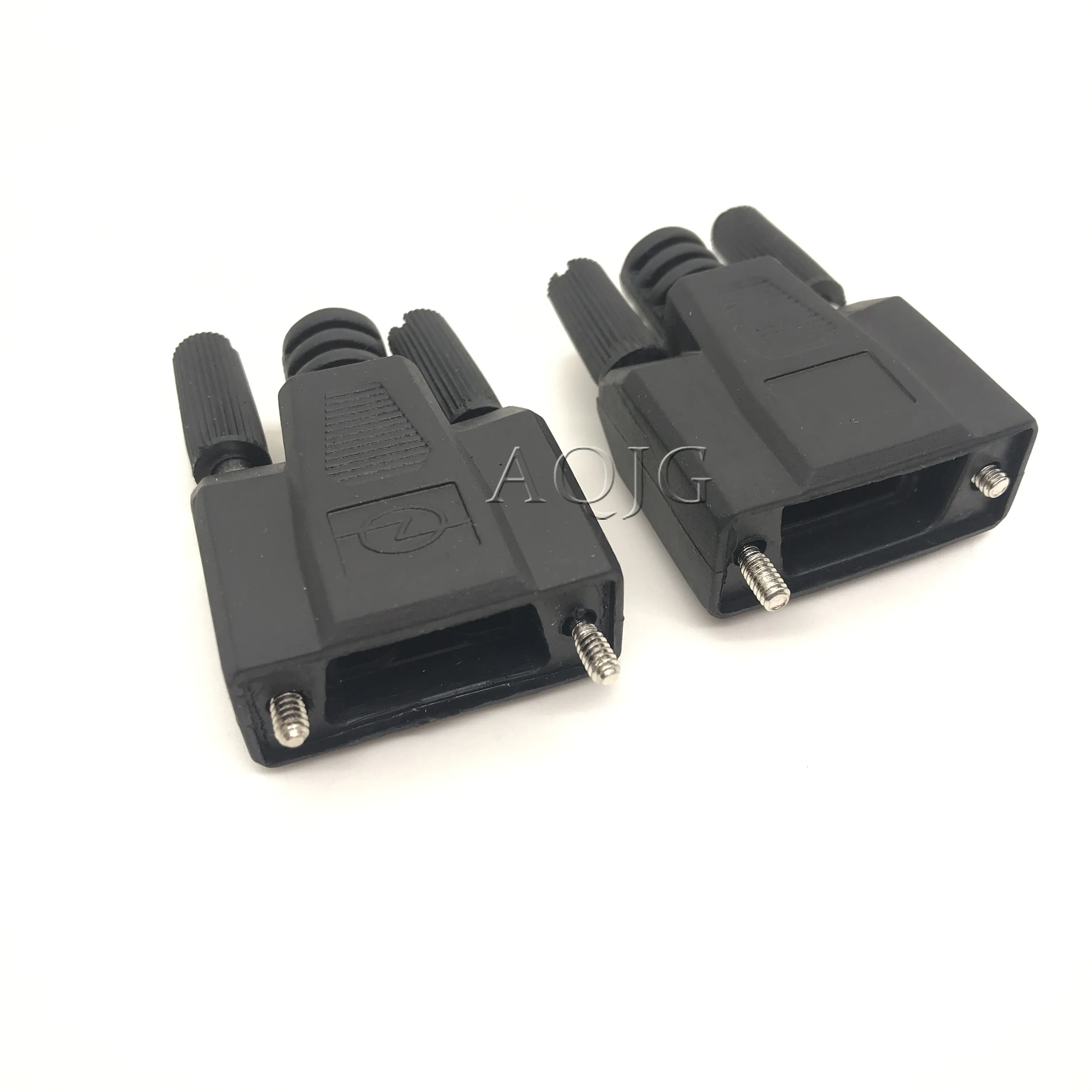 

50pcs/lot Black DB9 Shell Serial RS232 Shell Platic DIY Programming Cable Thicker Type Good Quality DB9 9PIN