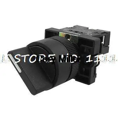 600V 10A On/Off Two 2 Position Rotary Select Selector Switch 1 NO N/C XB2-ED21