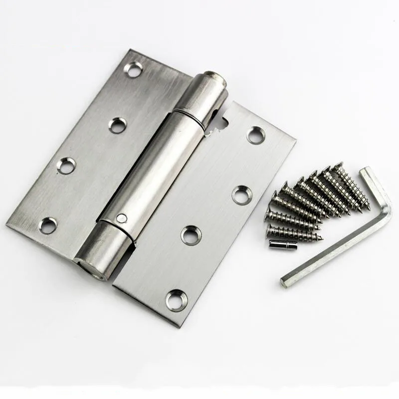 4 inch stainless steel spring hinge automatic return hinge closing bar denim wooden door closer hinge X3