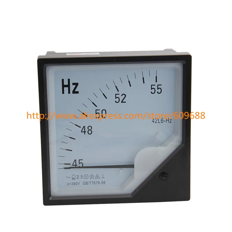 Hz Frequency Meter 45-55Hz 380V 220V 110V 6L2-Hz