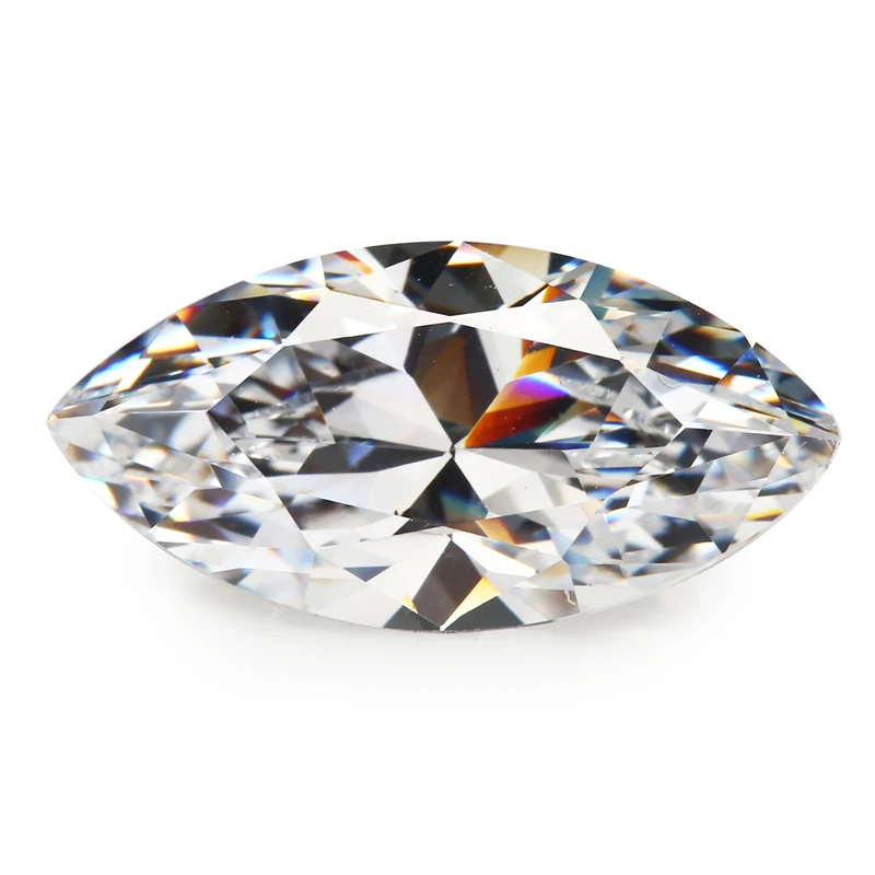 Size 1.5x3~10x20mm AAAAA Marquise Shape Cubic Zirconia Stones White Zircon Synthetic Gemstone For Diy Jewelry Making