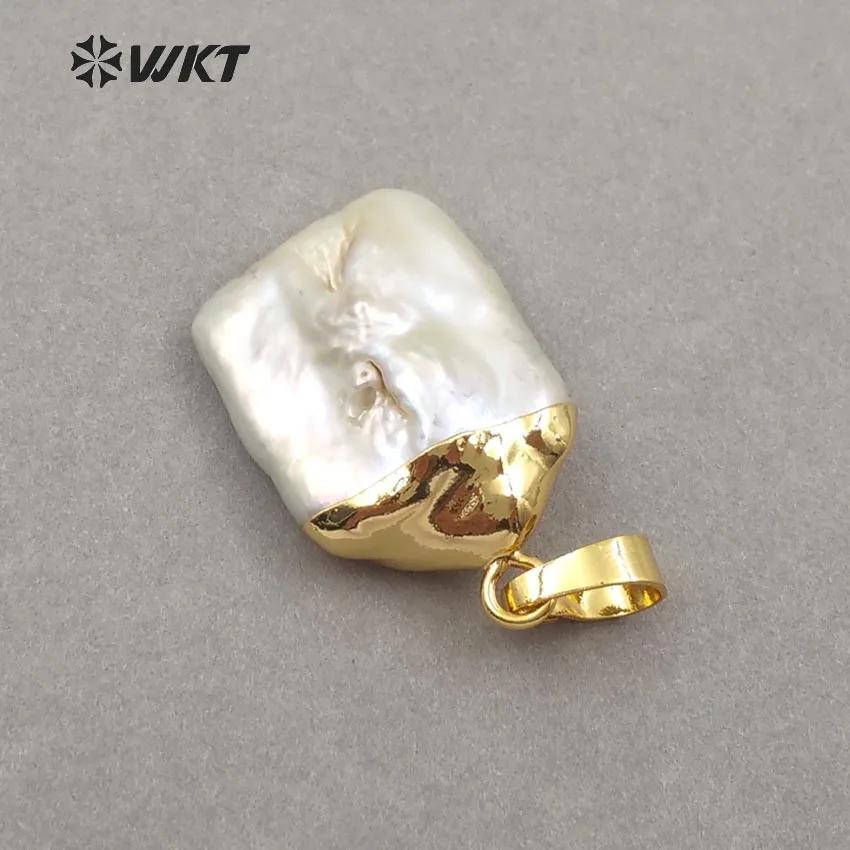 

WT-JP071 WKT Оптовая продажа высококачественных подвесок из натурального жемчуга квадратной формы для изготовления украшений для женщин и девушек, 10 шт. в упаковке.