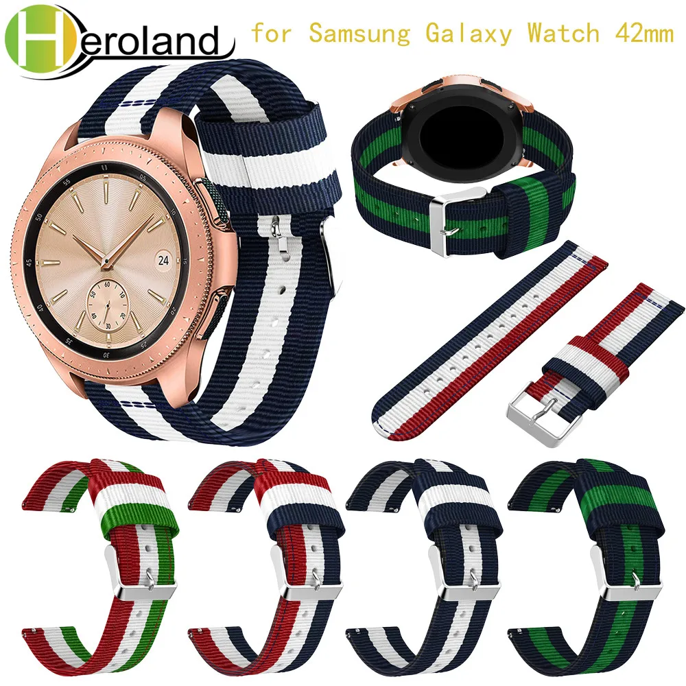 

20MM Replacement WatchBand Strap For Samsung Galaxy Watch 42MM 3 41MM band Fabric Nylon Wristband For Garmin Vivoactive 5 3 Belt