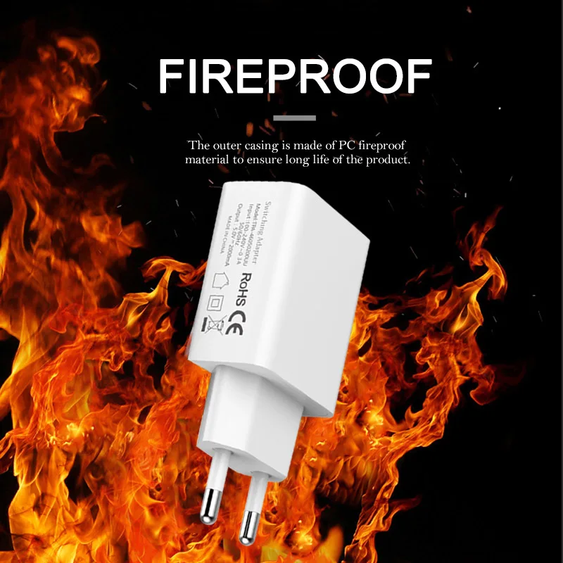 5V2A USB Wall Charger EU Adapter Plug Travel In Europe France Spain High Quality Power Adaptor Electric For Mobile Phone