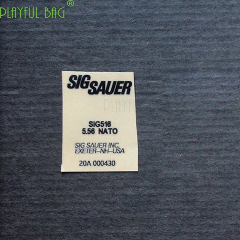 SIG516 gel ball gun Sticker metal waterproof DIY sticker 556 HK416 Jinming singularity modified accessory SCAR new Weil g36 L14