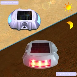 Solar panel powered waterproof solar aluminum road stud led reflective road mark cat eyes highway light