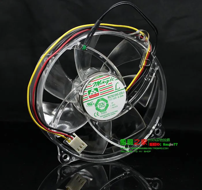 

NEW Protechnic Magic MGT9112ZR-W25 9225 8CM 3PIN temperature control PWM cpu 0.25A Round cooling fan