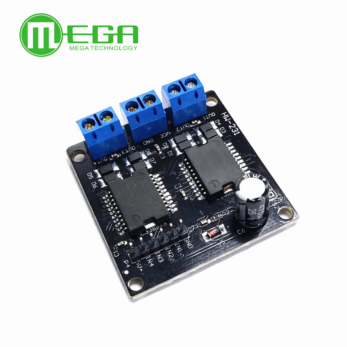 Dual MC33886 Motor Driver Module 5A for Robot Smart car 5-12V