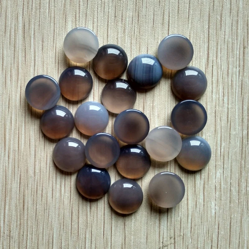 

Fashion high quality natural gray onyx round shape CAB CABOCHON beads for jewelry making 14mm wholesale 50pcs/lot free shipping