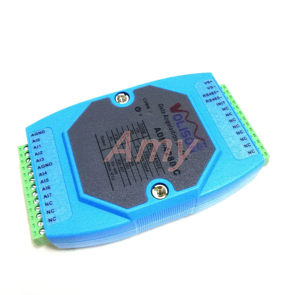 ADM-4280  8 way analog acquisition module 0-20mA 0-10V 4-20mA to 485 current voltage Modbus RTU