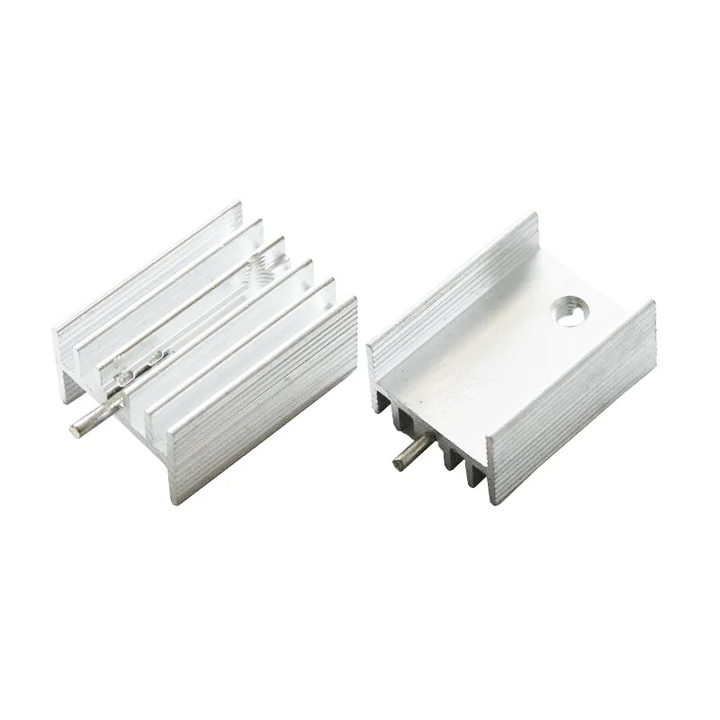 10pcs/lot Ezüst- Alumínium 25x15x11mm TO-220 TO220 hűtőborda Motorhűtő számára MOS, 7805 Trióda transistors Fagylaltgép Integrált áramkör Szalmaszál Szétoszlás