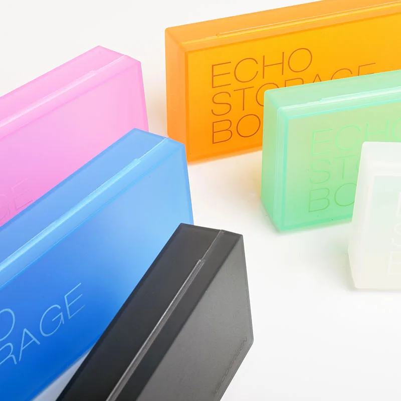 KACO ECHO półprzezroczysty PP ołówek schowek na okulary pudełko kolorowe plastikowe biurko wielofunkcyjny schowek duża pojemność organizator Box — zdjęcie 3