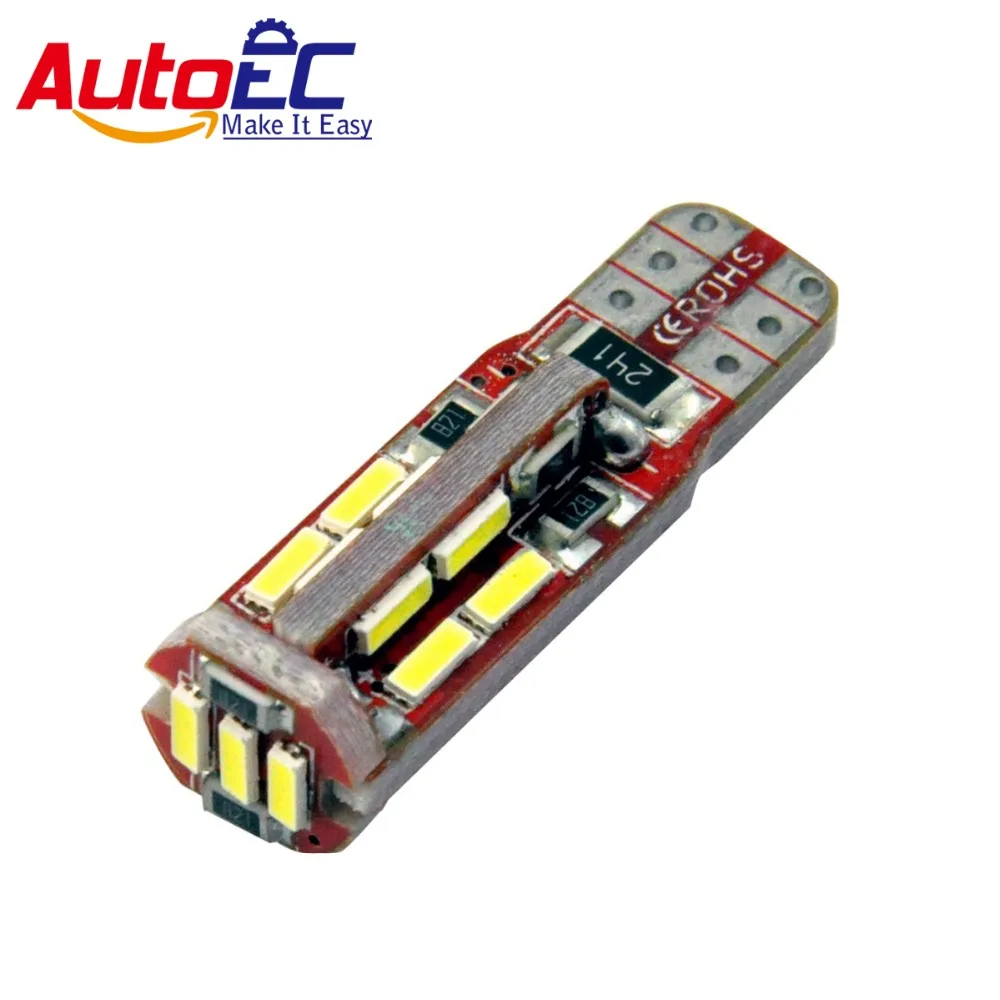 

AutoEC 100x Car Auto LED T10 194 168 192 W5W Canbus 19 SMD 4014 LED Light Bulb No Error Car Parking Clearance Lights #LB132