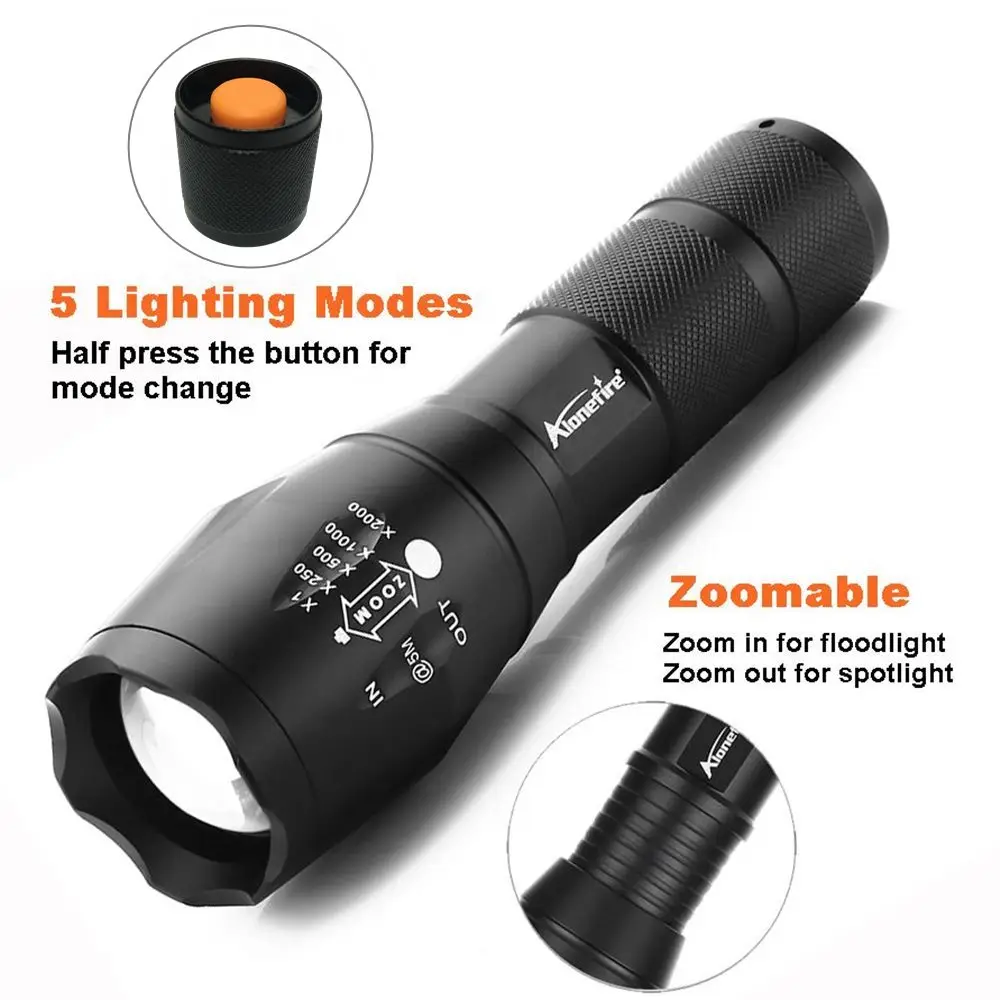 10W Zoom LED Flashlight High Power Camping Hunting Fishing Work Home Outdoor Hiking Climbing Adventure Night Lighting Lamp Torch