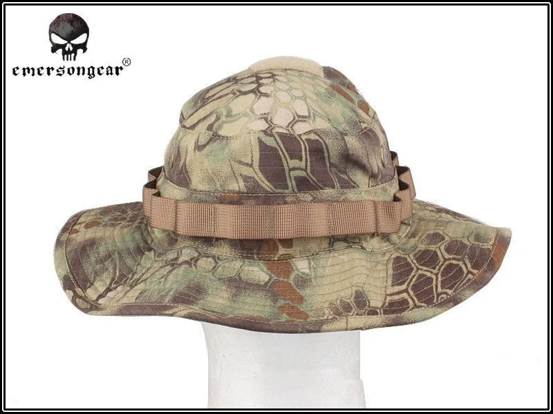 EMERSON Boonie Hat  Tactical  Hat Anti-scrape Grid Fabric camouflage hat Kryptek Mandrake Hunting Cap EM8737