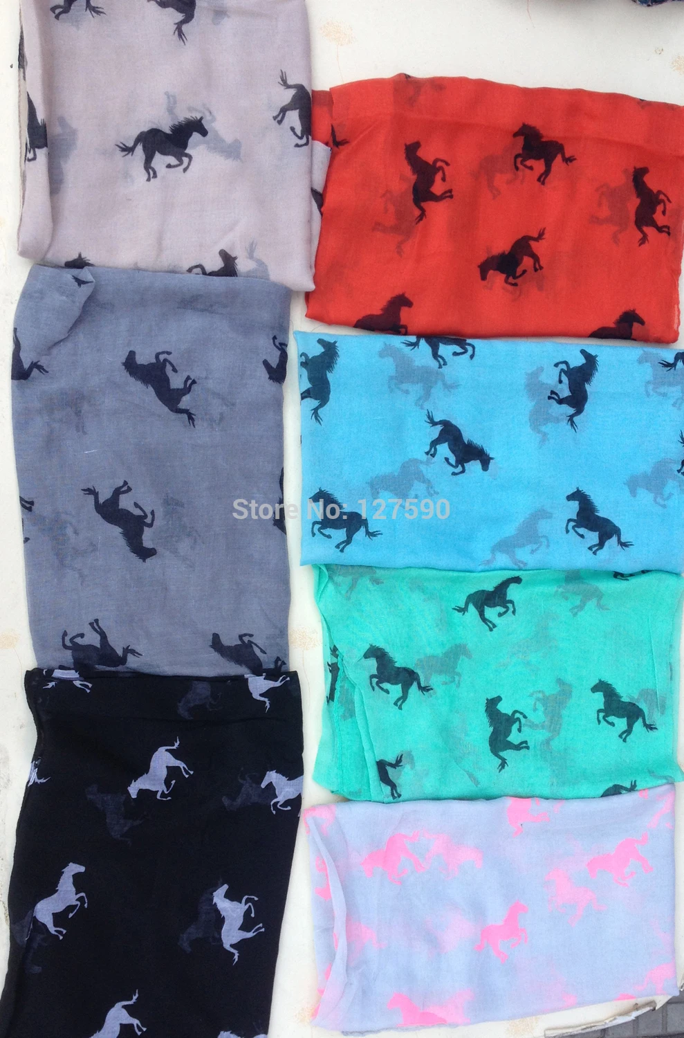 2015 Fashion Women Running Horse Print Scarves Shawls Women Horse Pattern Hijab Wrap Mix Color Scarf Free Shipping