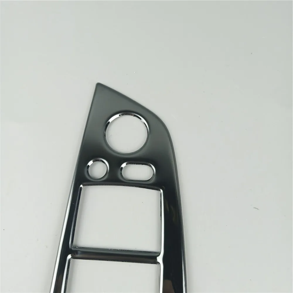 Black Car Door Armrest Panel Decoration Decals For BMW X5 E70 X6 E71 2008-2014 Stainless Steel Window Glass Lifting Buttons Trim