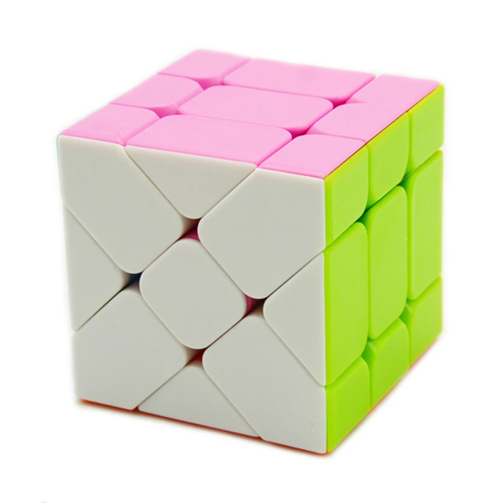 

BabeLeMi Stickerless Colorful 3x3x3 Skew Fisher Speed Magic Cube Puzzle Game Cubes Educational Toys For Children Kids