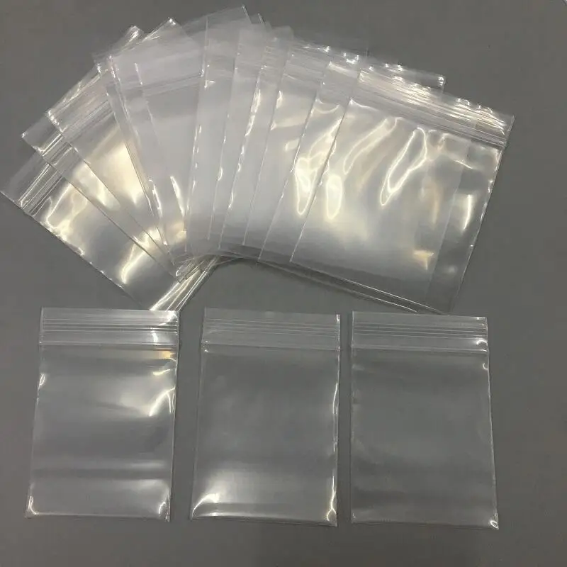 Thick Transparent Zip Lock Plastic Bag Zipper Self Sealing Ziplock Zip Zipped Lock Reclosable Poly Bag Food Gift Packaging Bags