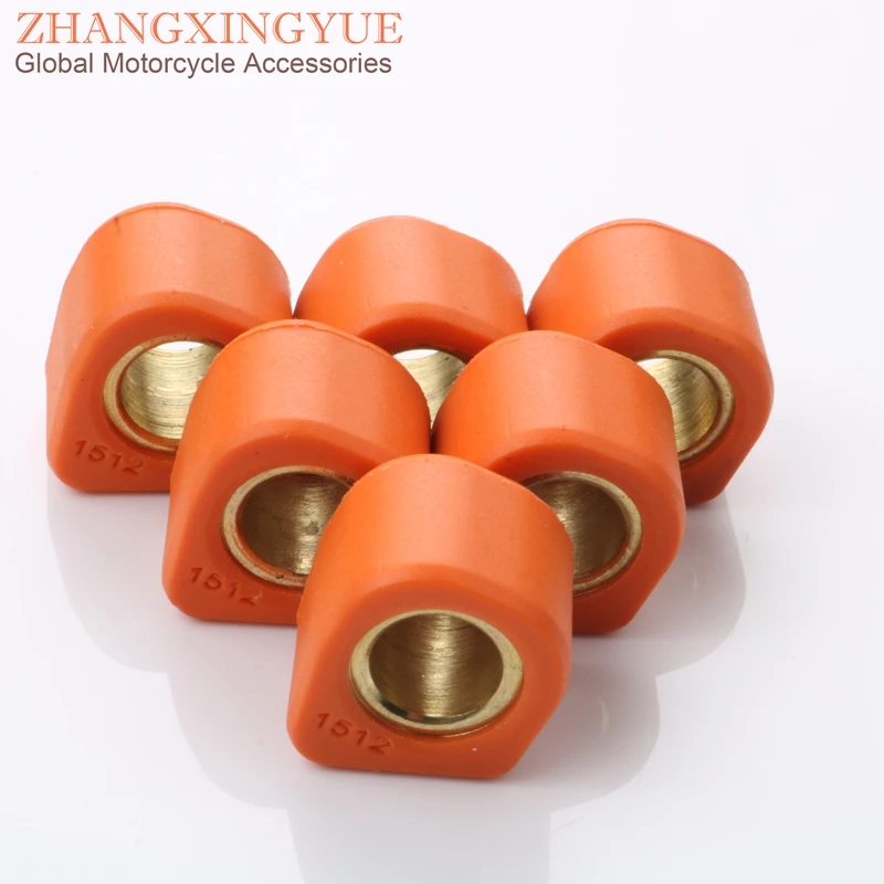 6pc Performance Variator Roller Weights 6.5gram 15x12mm for Yamaha CR Z CT SS 50 Jog Z R Slider Vino 50 Why Zuma 50cc 2T