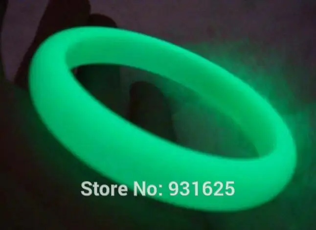 Trendy 12-15mm Wide Natural Fluorite Luminous Gem Stone Bangle Bracelet Glow in Dark Lucky Luminous Bracelets Woman's Jewelry