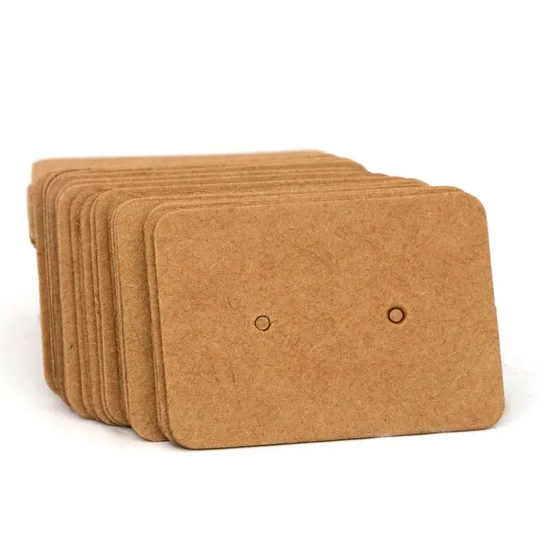 2.5*3,5 cm pcs buntes Rechteck leer Kraft papier Schmuck Ohrringe Karten Etikett Tags hängen bevorzugen DIY Zubehör Großhandel – Detail 4