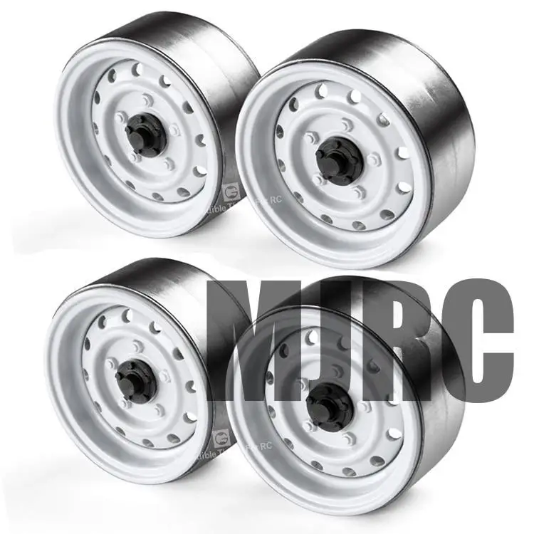 4pcs Rc Rock Crawler Metal Wheel Rim 1.9 Inch Beadlock For 1/10 Traxxas Trx-4 Axial Scx10 90046 Tamiya Rgt Cc01 D90 D110 Tf2