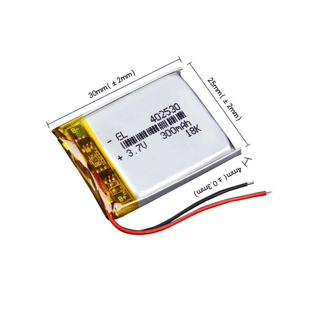 3.7V 300mAh 402530 akumulator litowo-jonowy do odtwarzacza Mp3 słuchawki rejestrator