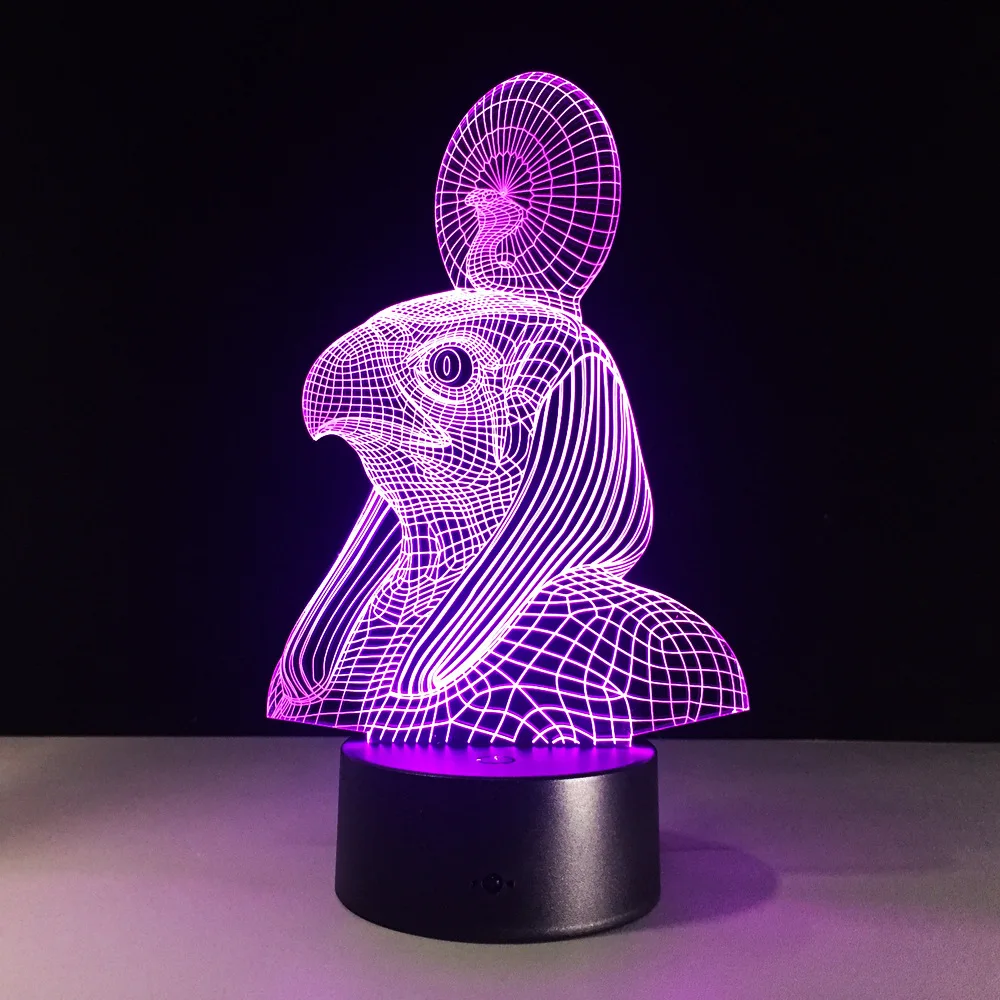 Starożytny egipt Anubis lampa 3D LED lampka nocna Illusion 7 kolorów zmieniona zabawka świąteczna prezent lampka USB przyjaciele prezent Home Decor