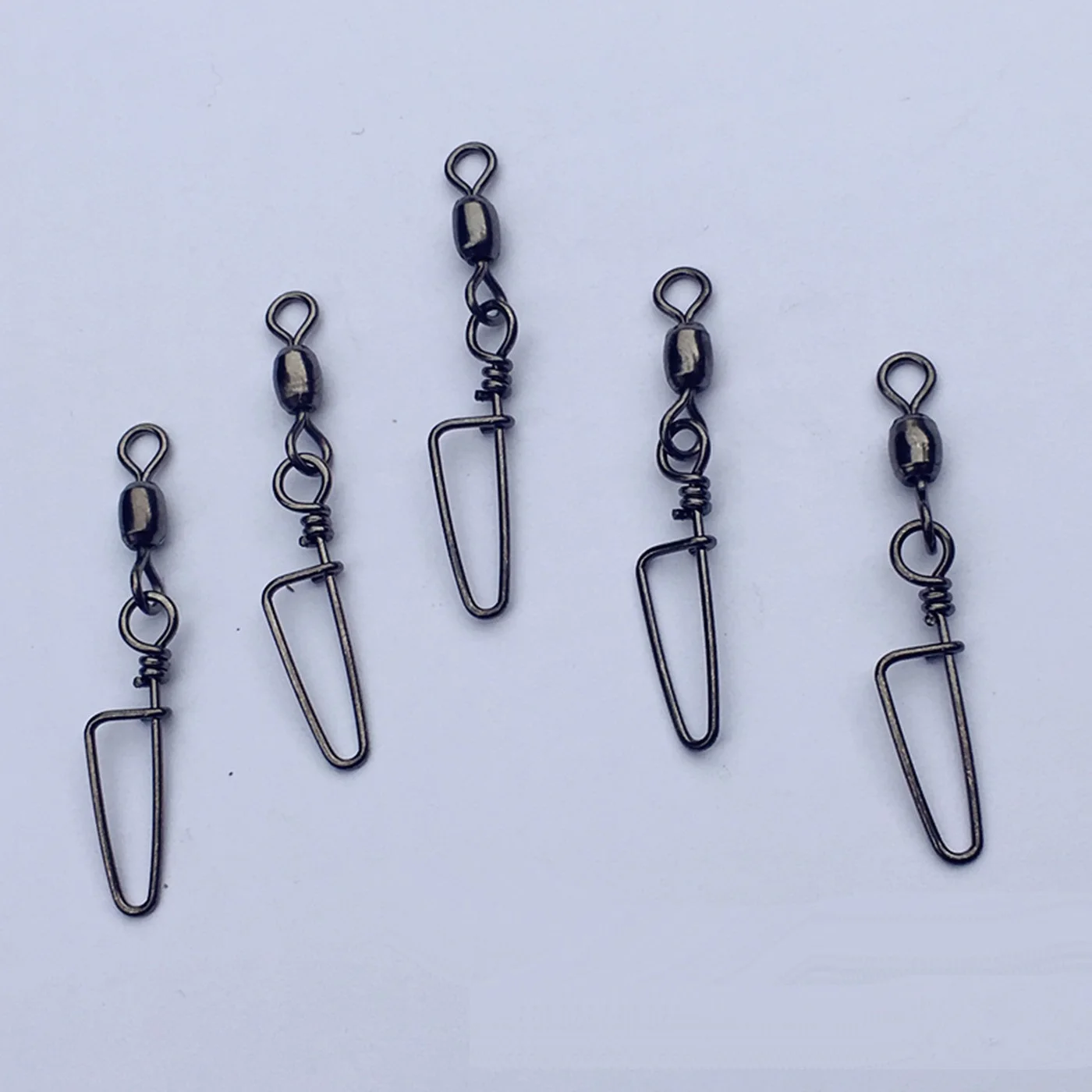 10pcs/lot Fishing Connector Pin swivel curved pin Fishing Swivel Connector Fishing Tackle Accessories with Snap Fishhook