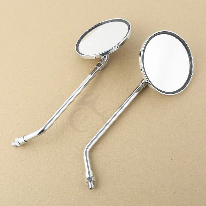 Motorcycle Side Mirrors Round For Honda CB750 CB500 CB1000 CB900 CB650 Chrome Motorbike Rear View Mirror