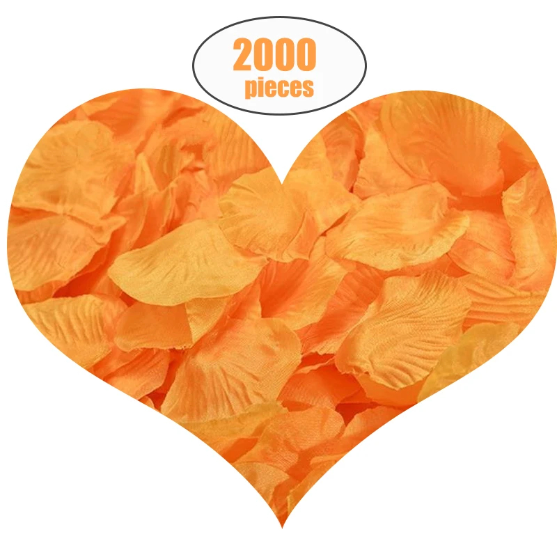 

Artificial Silk Rose Petals for Wedding, Orange Confetti for Babyshower, Table Scatter, Party Flora Petal Favor, Bridal Shower