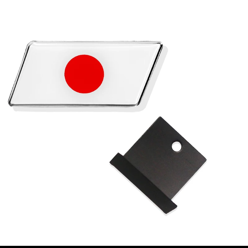 1pc Universal Japan Flag Rising Sun Emblem Badge w/Grille Aluminum Plate Car Styling Fits For Toyota, Honda etc