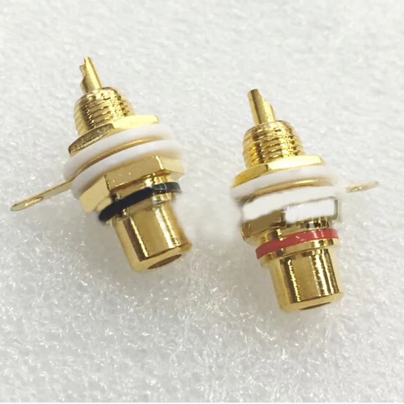 

A Pair Banana Connector RCA Socket RCA Housing Terminal for High-end Hifi Audio Amplifier Loudspeakers