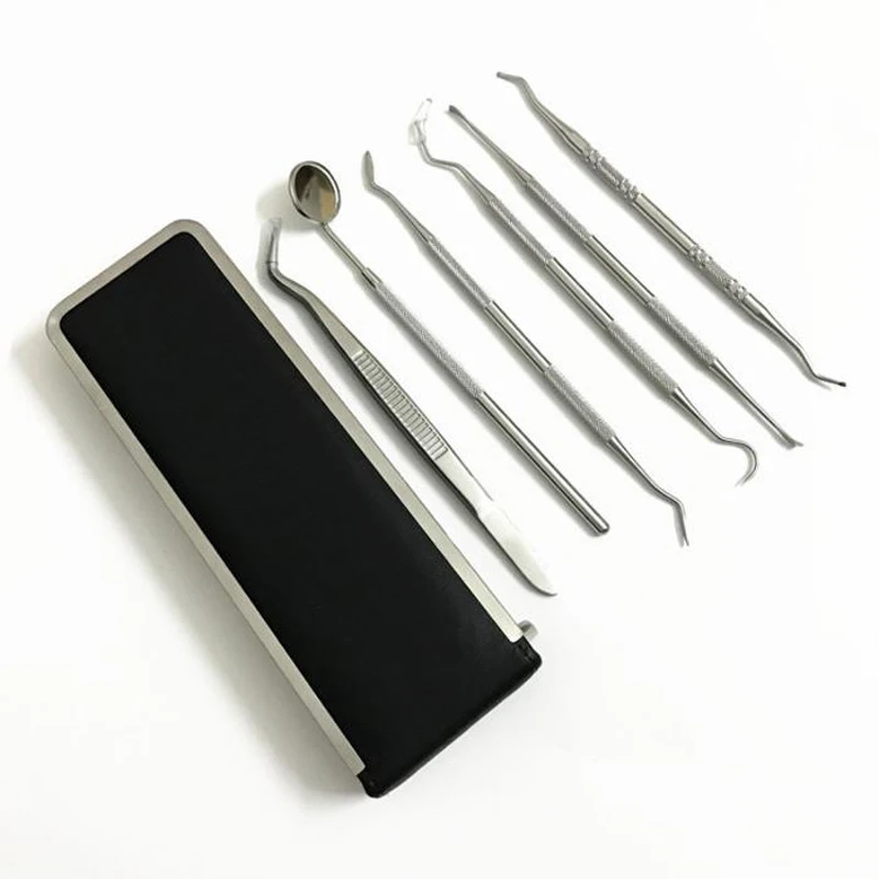 5-6 pieces/set Stainless Stain  Dental Mirror & Tools for Home and Professional Teeth Cleaning & whitening